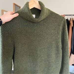 Olive Green Turtleneck Sweater